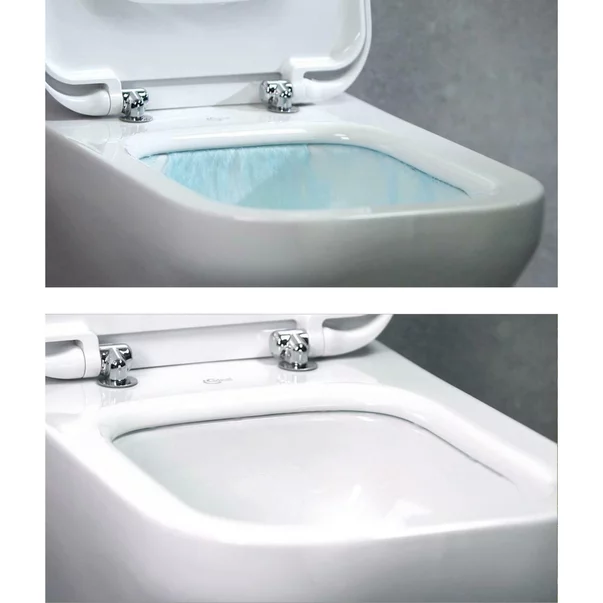 Set vas wc Ideal Standard Tesi AquaBlade cu capac soft close si rezervor Grohe cu clapeta alba Skate Air picture - 6
