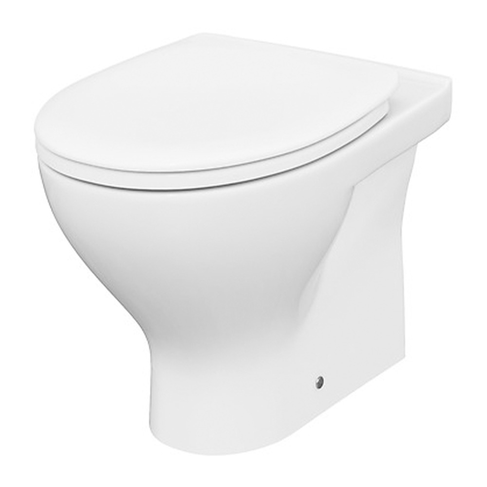 Set vas WC pe pardoseala A38 Cersanit Moduo si capac softclose alb A38