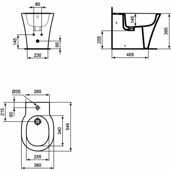Set vas wc pe pardoseala BTW cu capac softclose slim si bideu Ideal Standard Connect Air Aquablade picture - 9