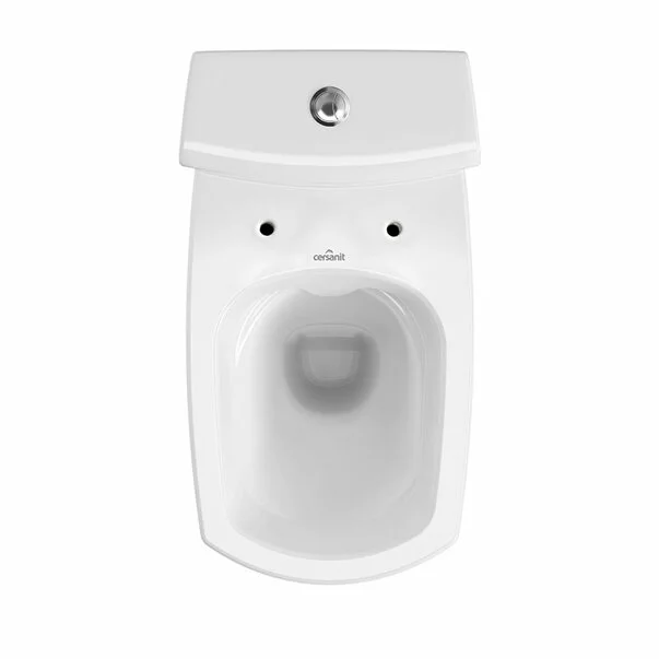 Set vas WC pe pardoseala Cersanit Carina New Clean On cu rezervor si capac alb picture - 4