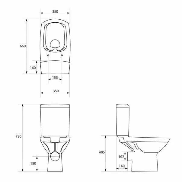 Set vas WC pe pardoseala Cersanit Carina New Clean On cu rezervor si capac inchidere lenta picture - 3