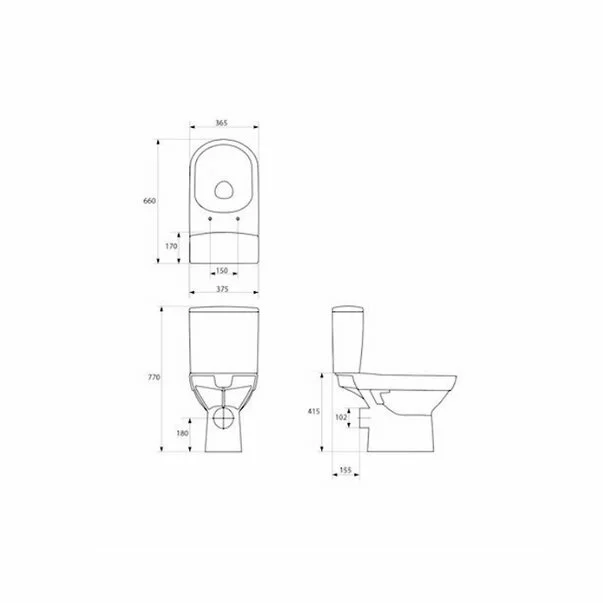 Set vas WC pe pardoseala Cersanit City New Clean On cu rezervor si capac inchidere lenta picture - 4