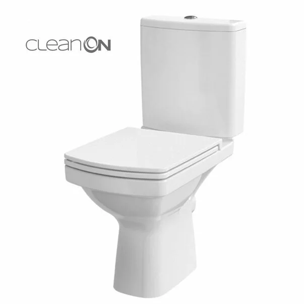 Set vas WC pe pardoseala Cersanit Easy New Clean On cu rezervor si capac inchidere lenta picture - 4