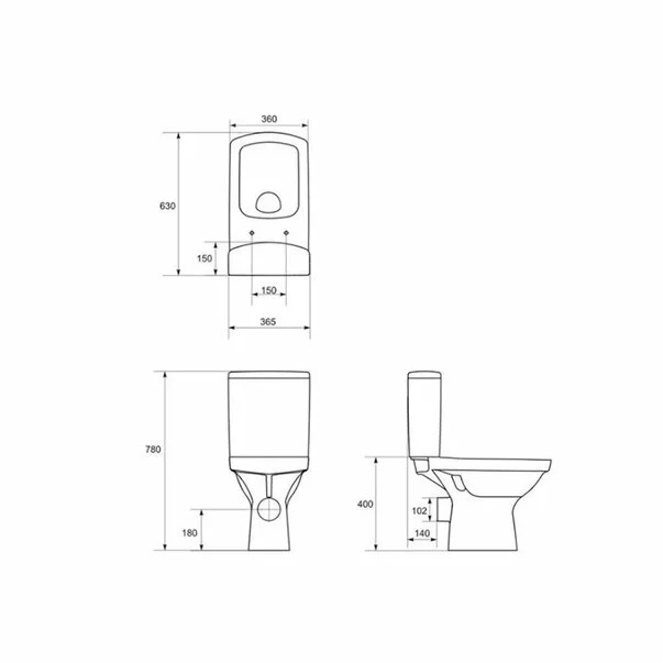 Set vas WC pe pardoseala Cersanit Easy New Clean On cu rezervor si capac inchidere lenta picture - 7