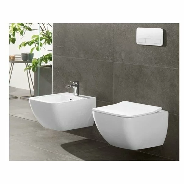 Set vas wc si bideu suspendat Villeroy&Boch Venticello Direct Flush cu capac slim soft close picture - 3