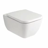 Set vas WC suspendat Gala Emma Square Rimless cu capac softclose alb