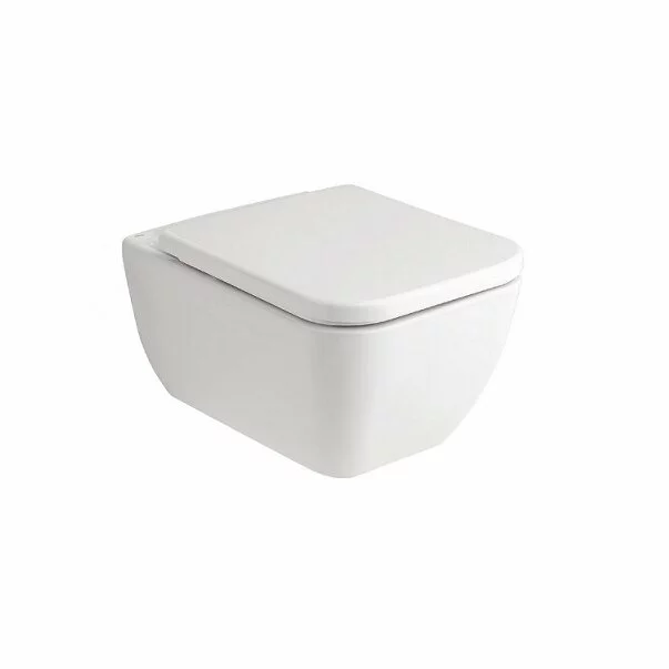 Set vas WC suspendat Gala Emma Square Rimless cu capac softclose alb picture - 1