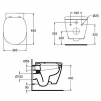 Set vas wc suspendat cu capac softclose Ideal Standard Connect Space picture - 7