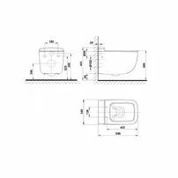 Set vas wc suspendat cu capac softclose si bideu Gala Eos picture - 8