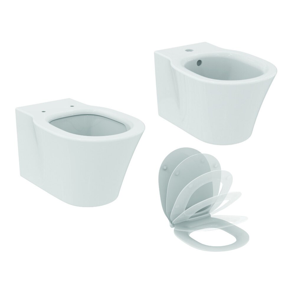 Set vas wc suspendat cu capac softclose si bideu suspendat Ideal Standard Connect Air Aquablade Ideal Standard
