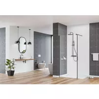 Set vas WC suspendat Deante Peonia Zero alb cu cadru de toaleta, rezervor ascuns si buton de actiune crom picture - 6
