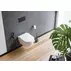 Set vas WC suspendat Deante Peonia Zero alb cu cadru de toaleta, rezervor ascuns si buton de actiune negru picture - 3
