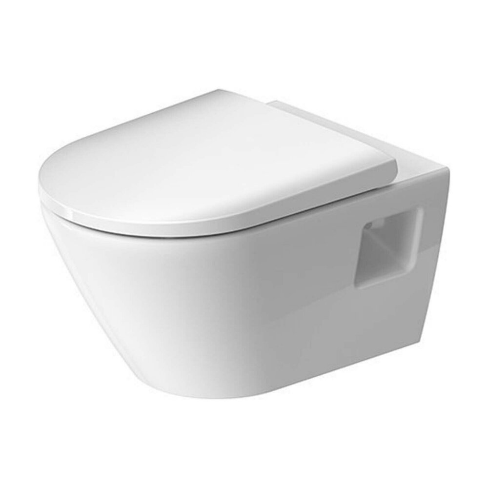 Set vas WC suspendat Duravit D-Neo Rimless compact 48 cm cu capac softclose Duravit
