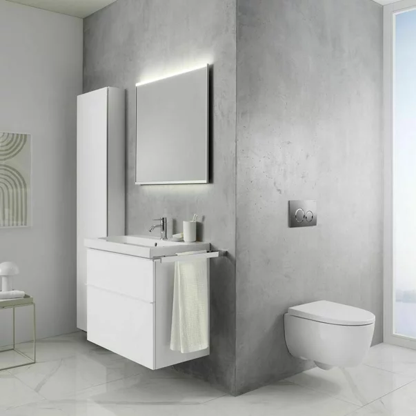 Set vas wc suspendat Geberit iCon rimfree alb cu capac softclose picture - 3