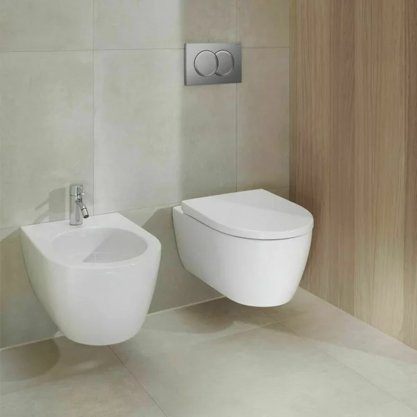 Set vas wc suspendat Geberit iCon rimfree alb mat cu capac softclose picture - 7