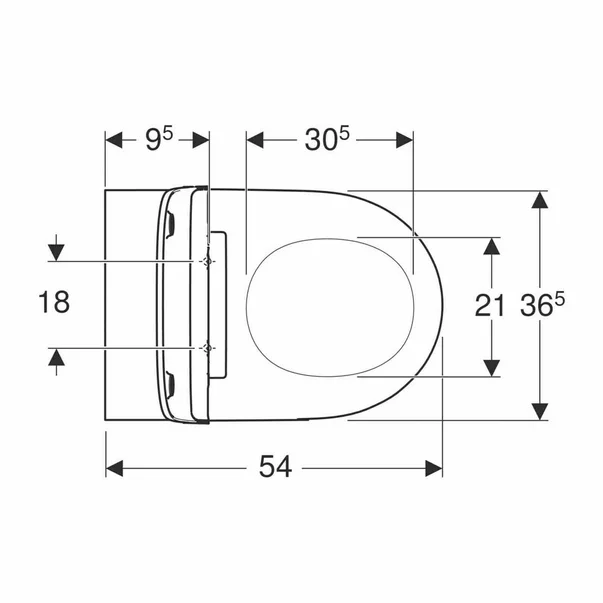 Set vas wc suspendat Geberit One TurboFlush alb mat cu capac softclose crom picture - 4