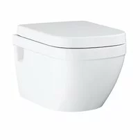 Set vas wc suspendat Grohe Euro Ceramic Rimless si capac softclose prindere la vedere