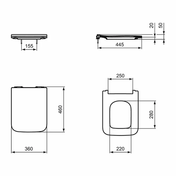 Set vas WC suspendat Ideal Standard Atelier Blend Cube alb si capac softclose picture - 13