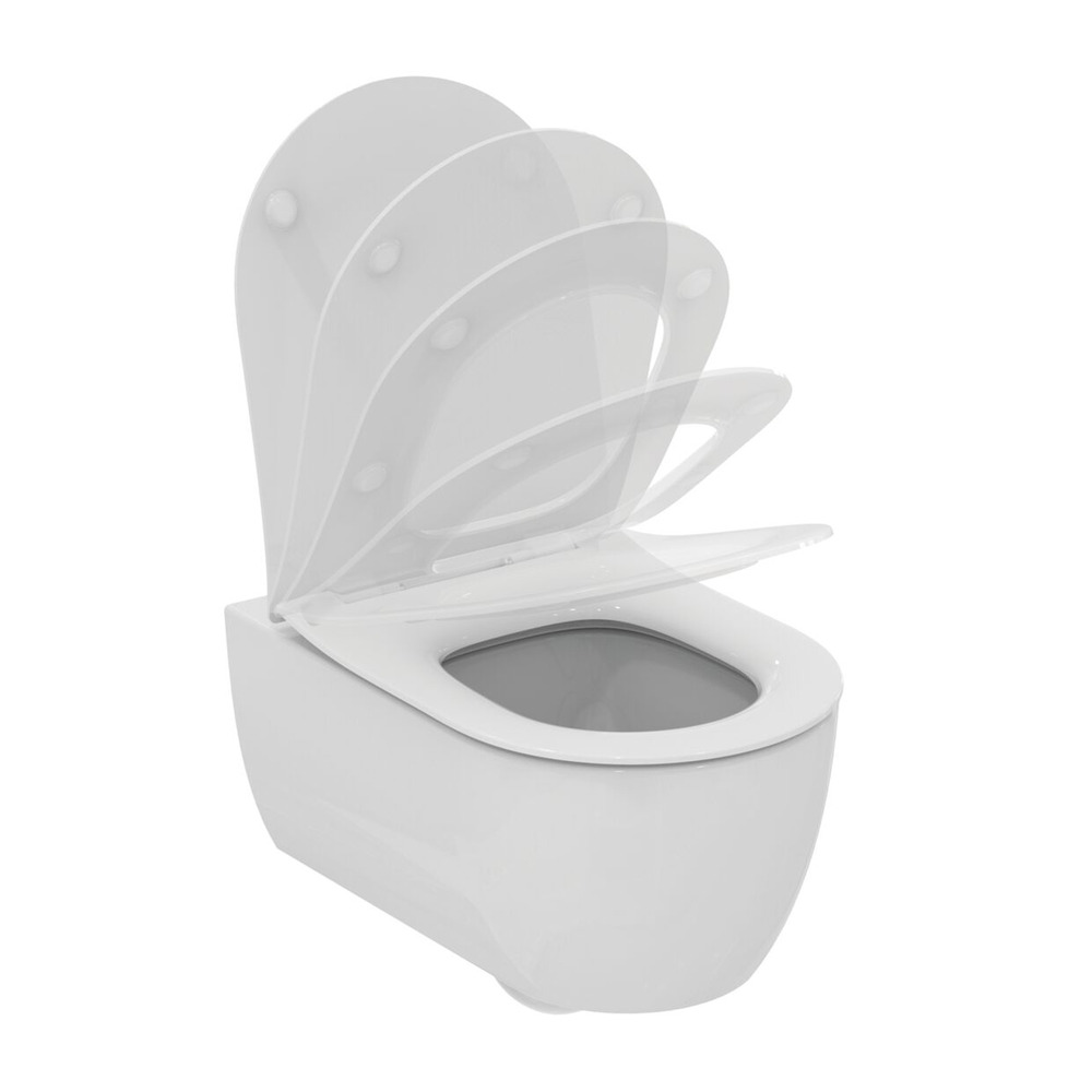 Set vas WC suspendat Ideal Standard Atelier Blend Curve alb si capac softclose alb
