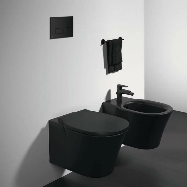 Set vas wc suspendat Ideal Standard Connect Air AquaBlade negru mat cu capac slim softclose picture - 12