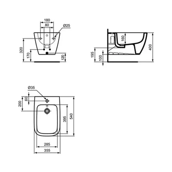 Set vas WC suspendat Ideal Standard I.life B alb cu bideu si capac slim softclose picture - 4