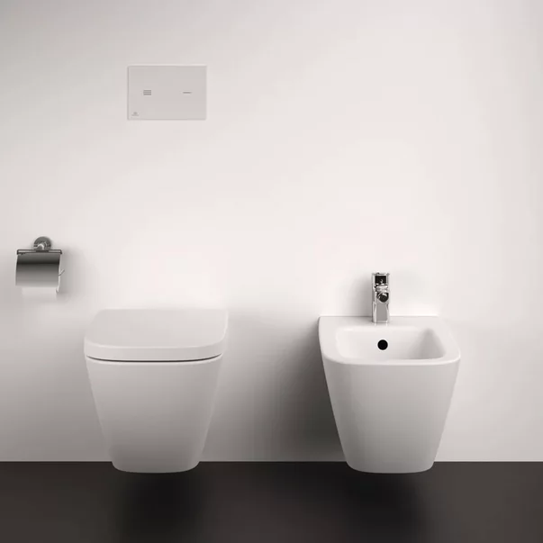 Set vas WC suspendat Ideal Standard I.life B alb cu bideu si capac slim softclose picture - 18