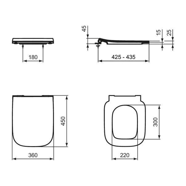 Set vas WC suspendat Ideal Standard I.life B cu functie bideu alb plus capac slim softclose si baterie picture - 4