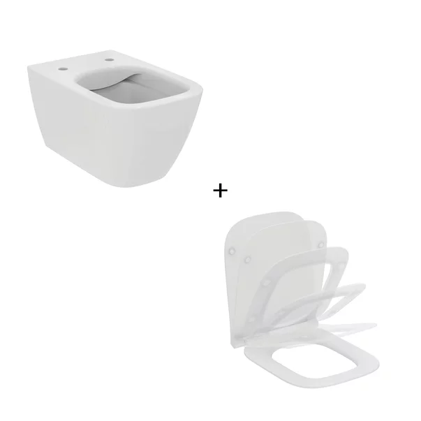 Set vas WC suspendat Ideal Standard I.life B alb si capac slim softclose picture - 2