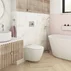 Set vas wc suspendat Massi Decos Mini cu capac softclose slim alb picture - 4