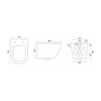 Set vas wc suspendat Rea Carlo Mini Basic rimless alb cu capac softclose picture - 2