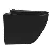 Set vas WC suspendat Rea Carlo Mini negru mat cu capac softclose