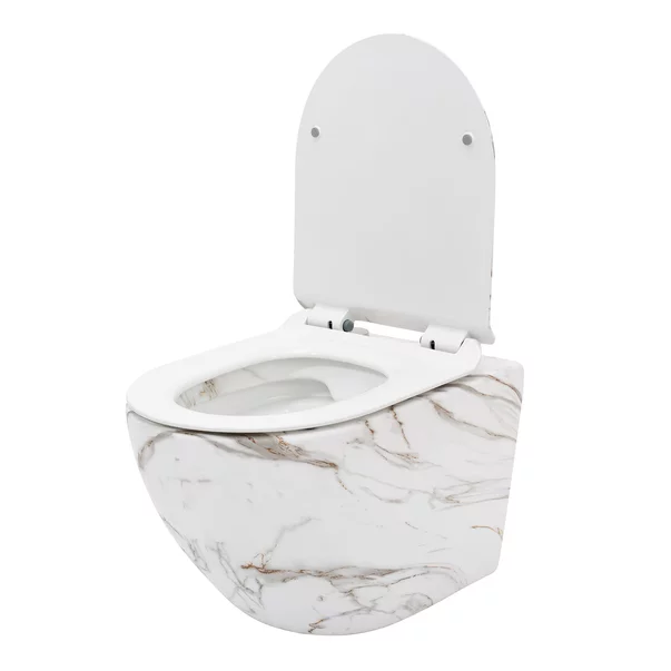 Set vas wc suspendat Rea Carlos Lava rimless cu capac softclose picture - 4