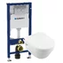 Set vas wc suspendat Villeroy&Boch Arhitectura cu capac si rezervor cu clapeta crom Geberit Delta picture - 1