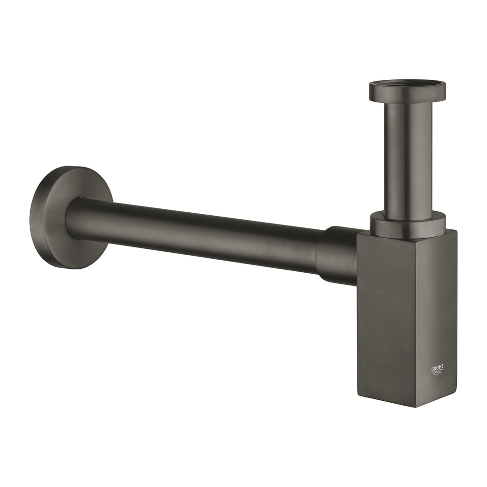 Sifon estetic pentru lavoar Grohe rectangular antracit periat Hard Graphite Accesorii