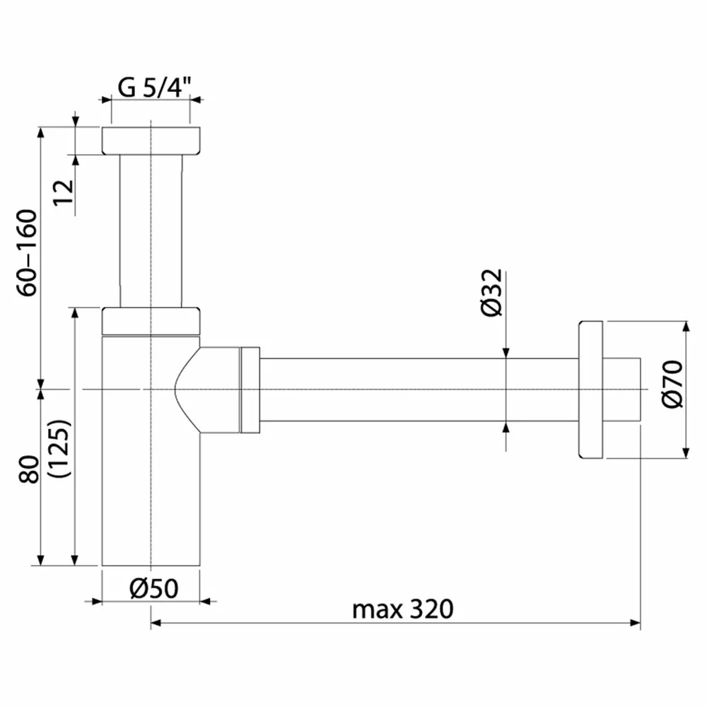 Sifon lavoar bronz-antic Alca A400ANTIC DN32 A400ANTIC | Neakaisa.ro