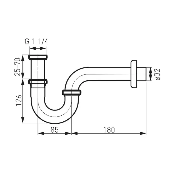 Sifon lavoar tubular FDesign Kleome nichel periat picture - 2