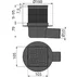 Sifon pardoseala Alcadrain 105 x 105/50 cu iesire laterala si inaltator APV31 negru mat picture - 3