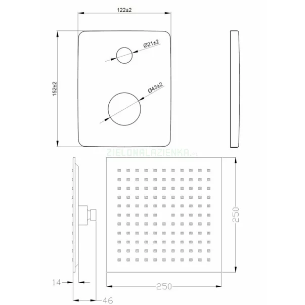 Sistem de dus incastrat Invena Glamour negru mat picture - 2