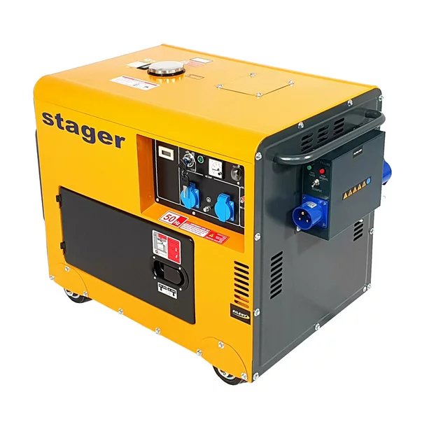 Generator insonorizat Stager DG 5500S+ATS diesel monofazat 4.2kW, 3000rpm, cu automatizare picture - 1