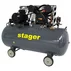 Compresor aer 370L Stager HMV0.6/370 8bar, 600L/min, trifazat, angrenare curea picture - 3