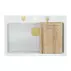 Statie de lucru incastrata cu dozator sapun Quadron Unique Marc alb - auriu 76x50 cm picture - 1