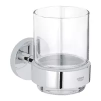 Suport periute de dinti Grohe Essentials crom lucios - sticla transparenta picture - 2