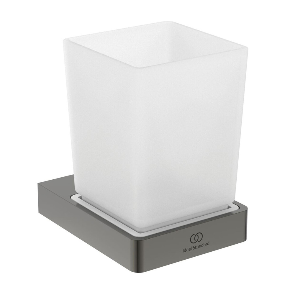 Suport periute de dinti Ideal Standard Atelier Conca patrat gri Magnetic Grey accesorii