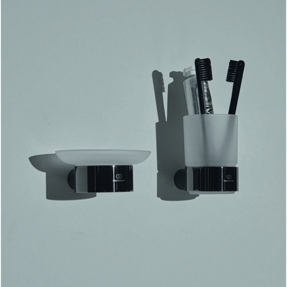 Suport periute de dinti Ideal Standard Atelier Conca rotund gri Magnetic Grey accesorii