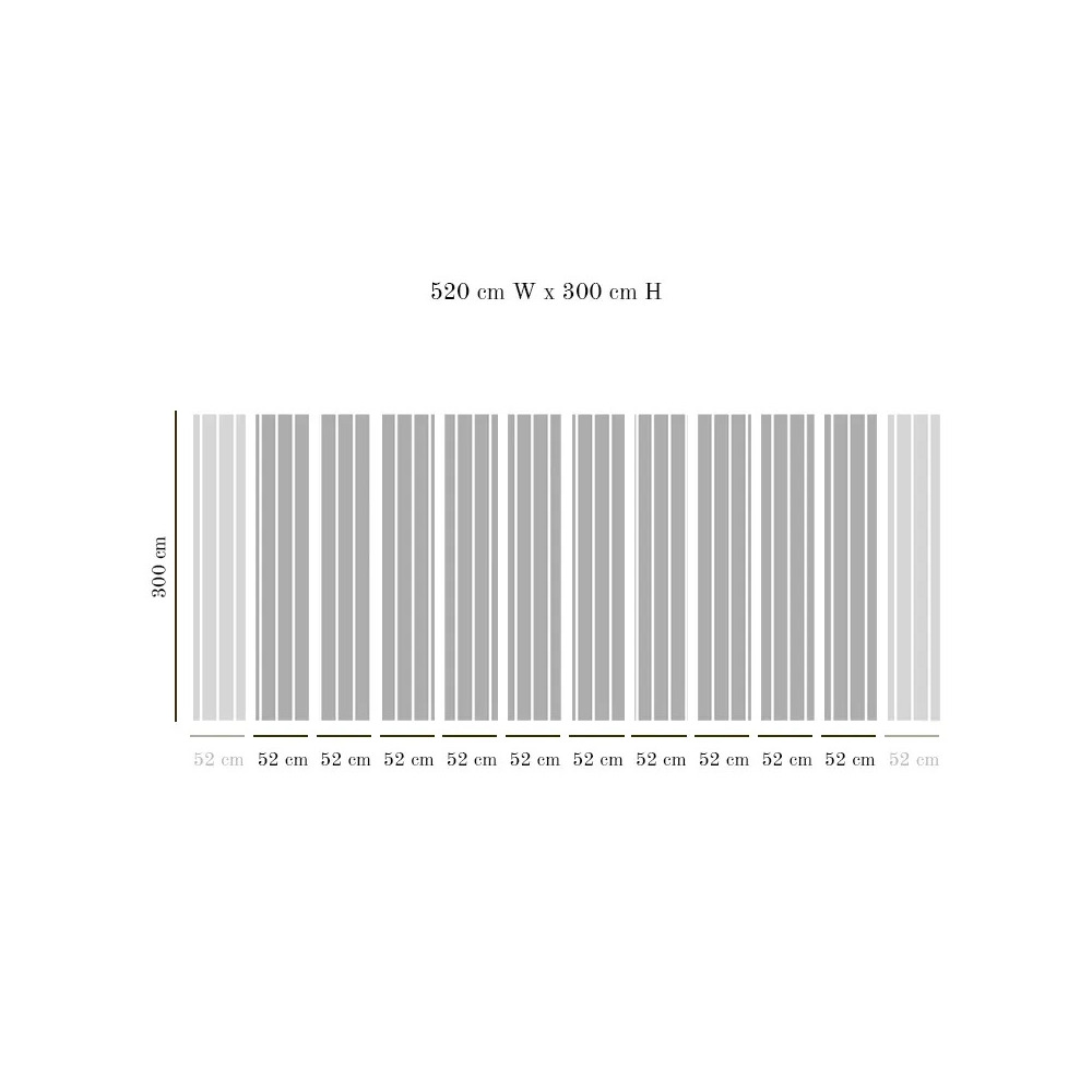 Tapet VLAdiLA Gray and White Stripes 520 x 300 cm 300