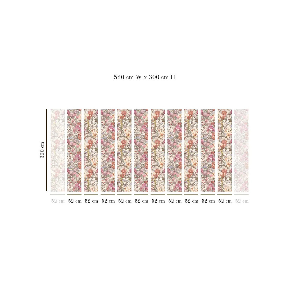 Tapet VLAdiLA Primavera Pastel Flowers (cream) 520 x 300 cm (cream)