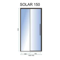 Usa de nisa culisanta Rea Solar 150 cm sticla 6 mm negru picture - 2