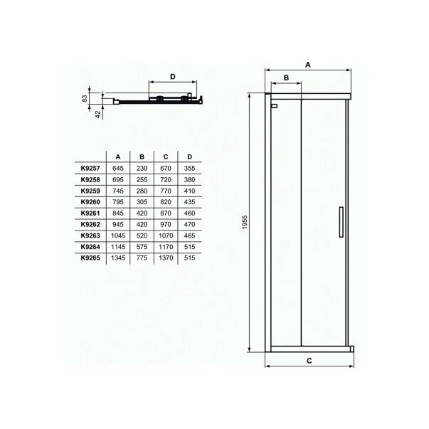 Usa glisanta cu segment fix 80 cm Ideal Standard Connect 2 picture - 3
