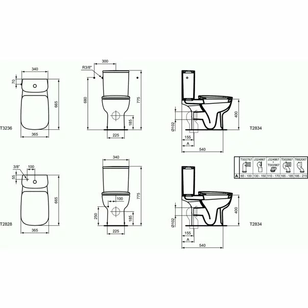 Vas wc pe pardoseala pentru rezervor asezat Ideal Standard Esedra picture - 2