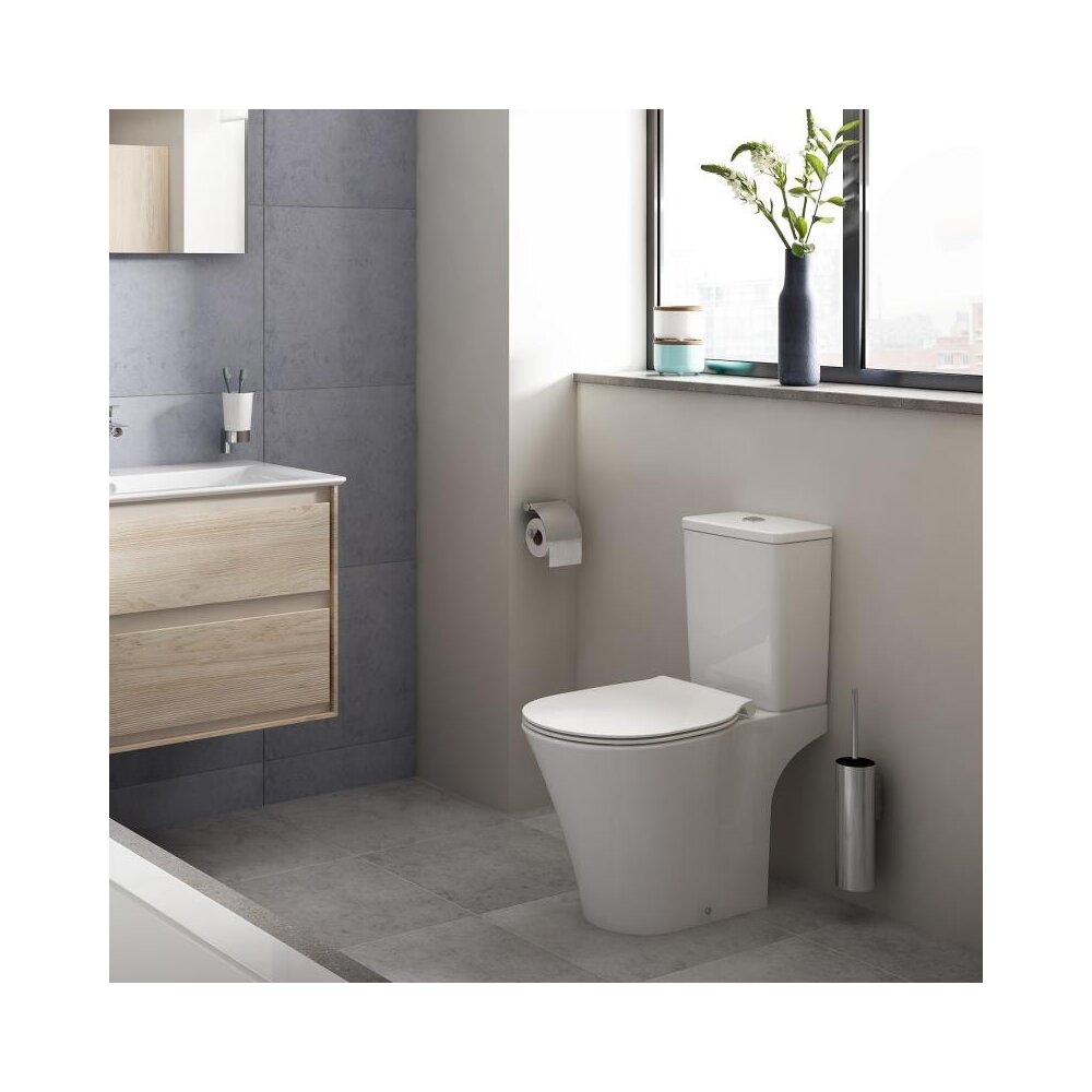 Vas wc pe pardoseala Ideal Standard Connect Air Rimless pentru rezervor asezat